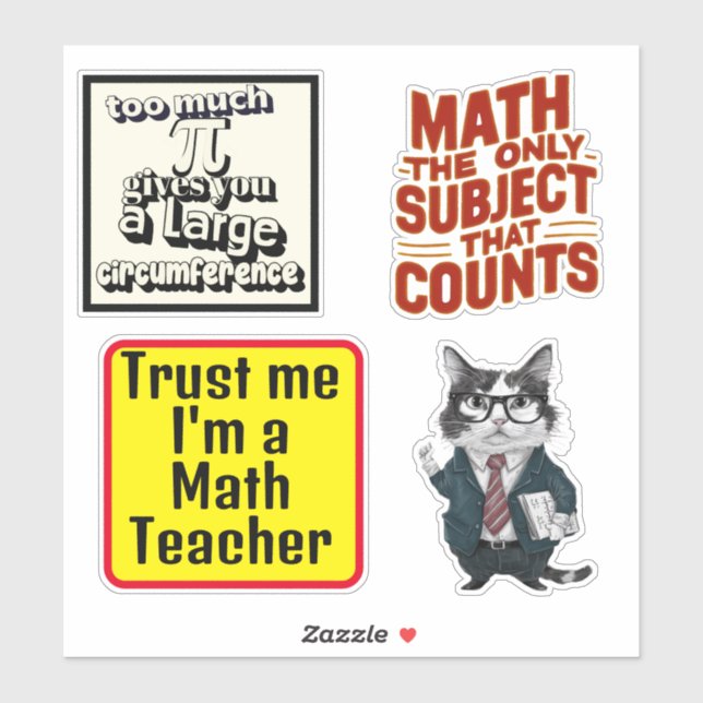 Math teacher resources Mathematics teaching fun Sticker (Sheet)