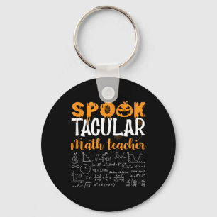 Math Teacher Scary Math Lover Mathematics Hallowee Keychain