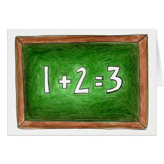 Math Teacher Slate Chalkboard School Classroom Cards (Front Horizontal)