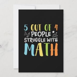 Math Teacher Struggle With Math Holiday Card