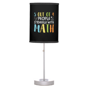Math Teacher Struggle With Math Table Lamp