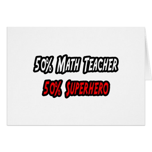Math Teacher / Superhero Cards (Front Horizontal)
