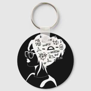 Math Teacher teaching mathematics Keychain