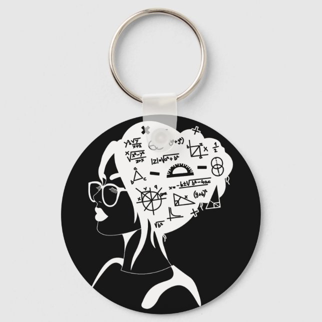 Math Teacher teaching mathematics Keychain (Front)