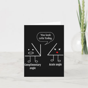 Math Teacher Tee - Complimentary Acute Angle  Card