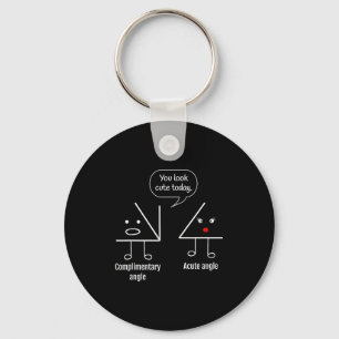 Math Teacher Tee - Complimentary Acute Angle Keychain