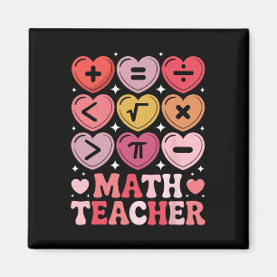 Math Teacher Valentine's Day Math Operation Symbol Magnet