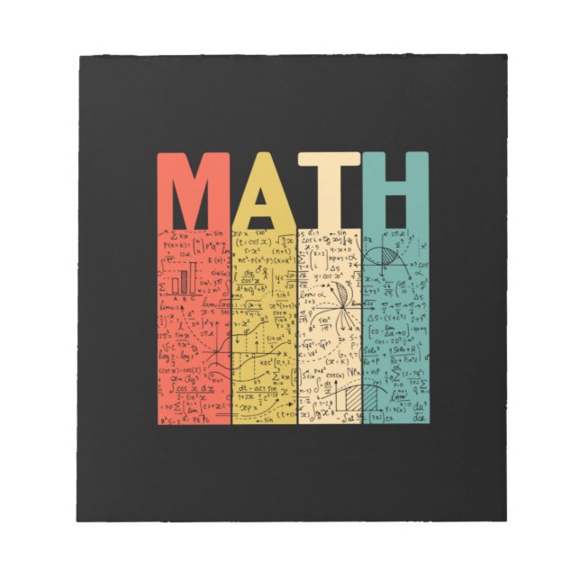 Math Teacher Vintage Math Definition Notepad (Front)