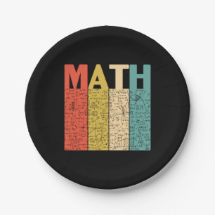 Math Teacher Vintage Math Definition Paper Plates