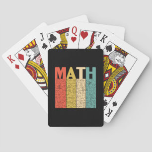 Math Teacher Vintage Math Definition Poker Cards