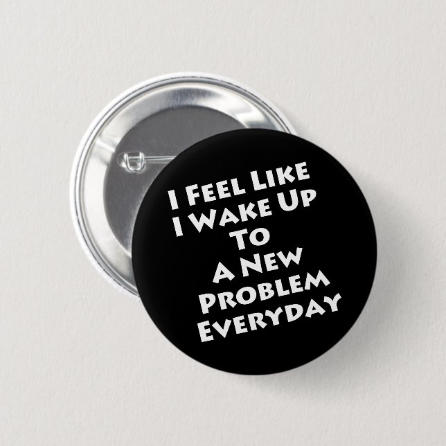 Math Teacher - Wake Up to New Problem Everyday Button (Front & Back)
