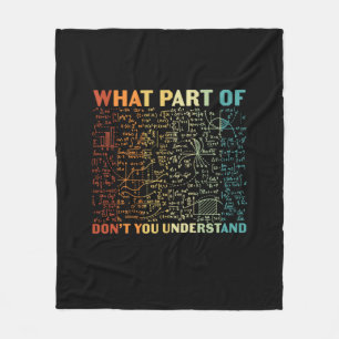 Math Teacher What Part Of Math Fleece Blanket