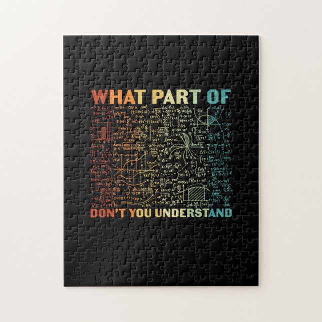 Math Teacher What Part Of Math Jigsaw Puzzle (Vertical)