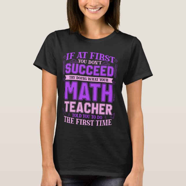 Math Teacher Women T-Shirt (Front)