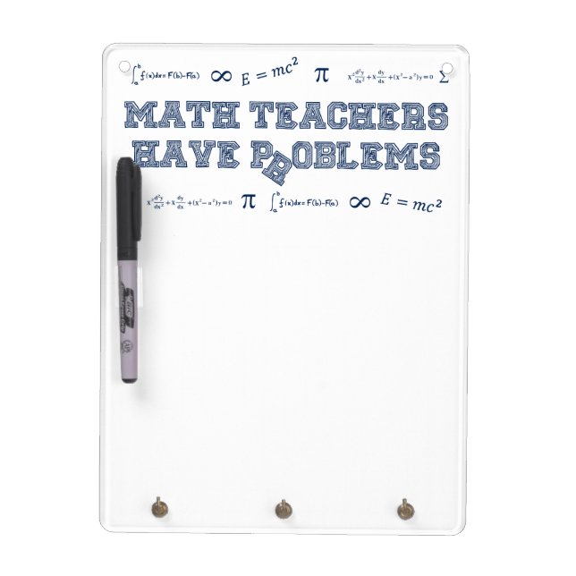Math Teachers Have Problems Dry Erase Board (Front)