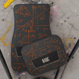 Math Teachers Personalized Name Car Floor Mat