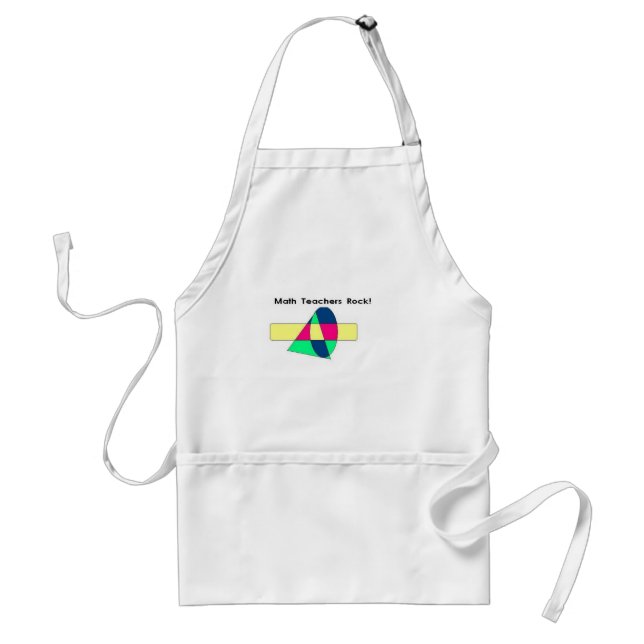 Math Teachers Rock! Adult Apron (Front)