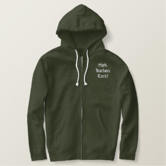 Math Teachers Rock! Embroidered Hoodie