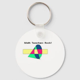 Math Teachers Rock! Keychain