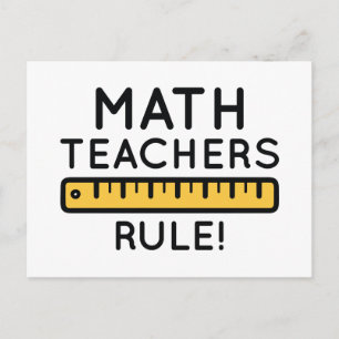 Math Teachers Rule Postcard