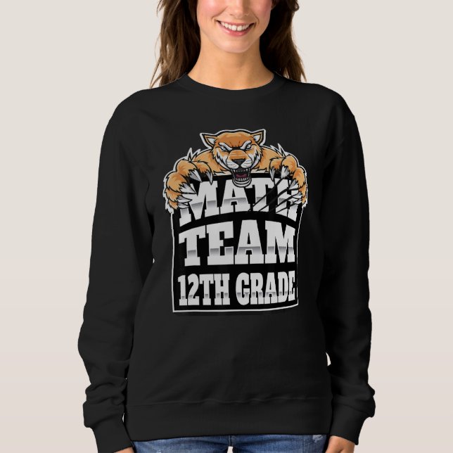 Math Team Teachers 12th Grade Students Jaguars Pan Sweatshirt (Front)