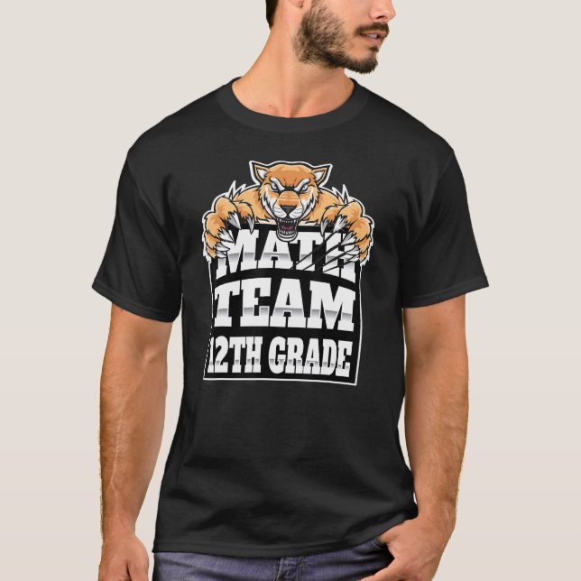 Math Team Teachers 12th Grade Students Jaguars Pan T-Shirt (Front)