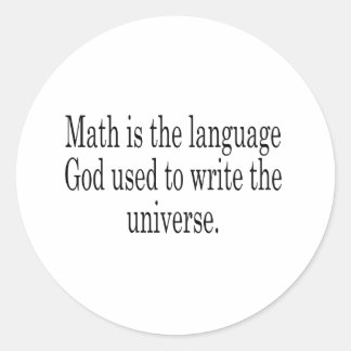 Math - The Language of God Classic Round Sticker