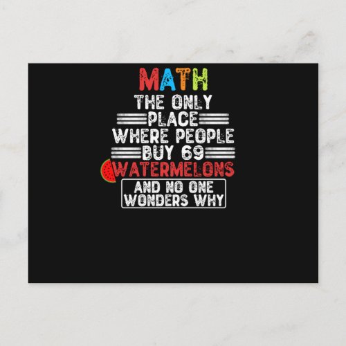 Math The Only Place Where People Buy _ Funny Math Postcard
