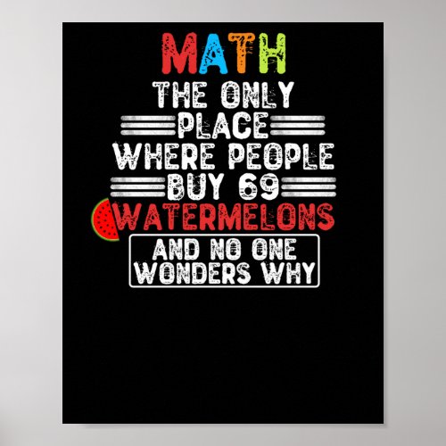 Math The Only Place Where People Buy _ Funny Math Poster