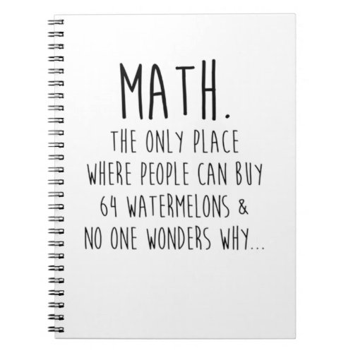 Math The only place where people can buy 64 Notebook