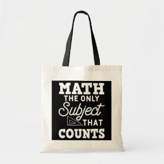 Math The Only Subject That Counts Funny Tote Bag