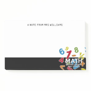 Math The Only Subject That Counts Post-it Notes