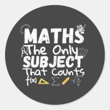 Math The Only Subject That Counts T-Shirt Magnet