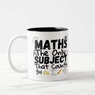 Math The Only Subject That Counts Two-Tone Coffee Mug