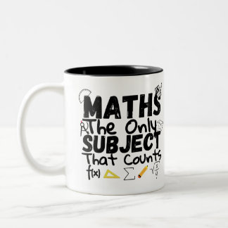 Math The Only Subject That Counts Two-Tone Coffee Two-Tone Coffee Mug