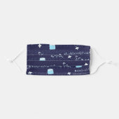 Math themed face mask (Front, Folded)