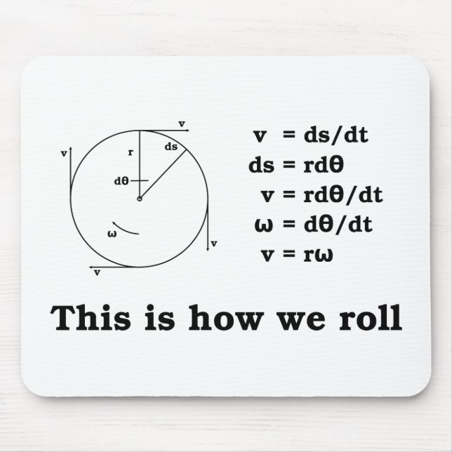 Math! This is how we roll Mouse Pad (Front)