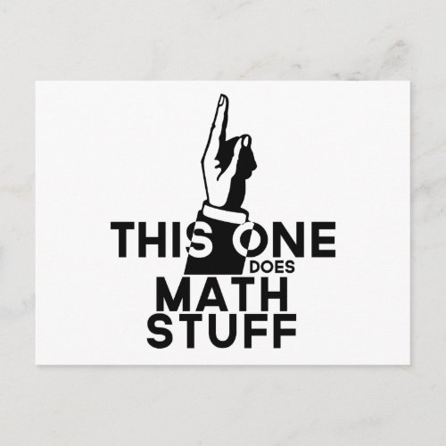 Math _ This One Does Math _ Funny Mathematics Postcard