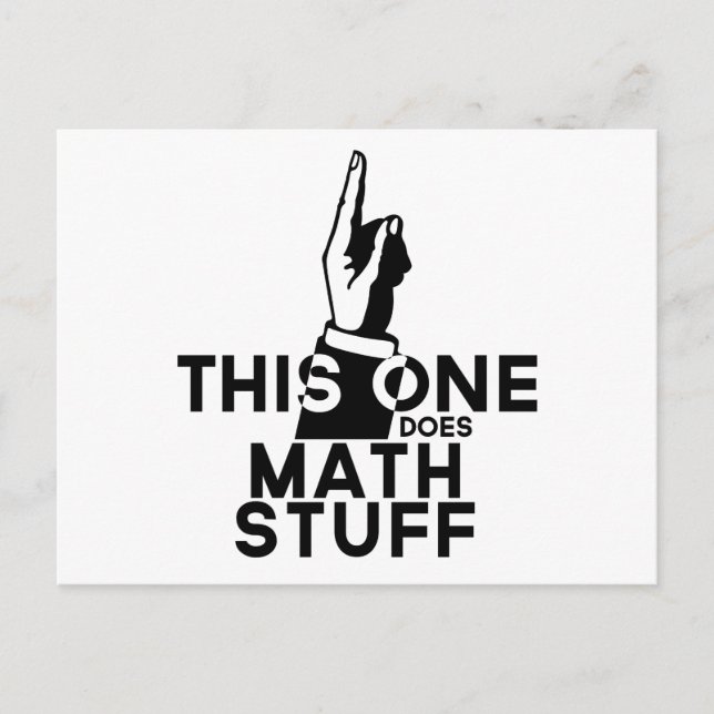 Math - This One Does Math - Funny Mathematics Postcard (Front)