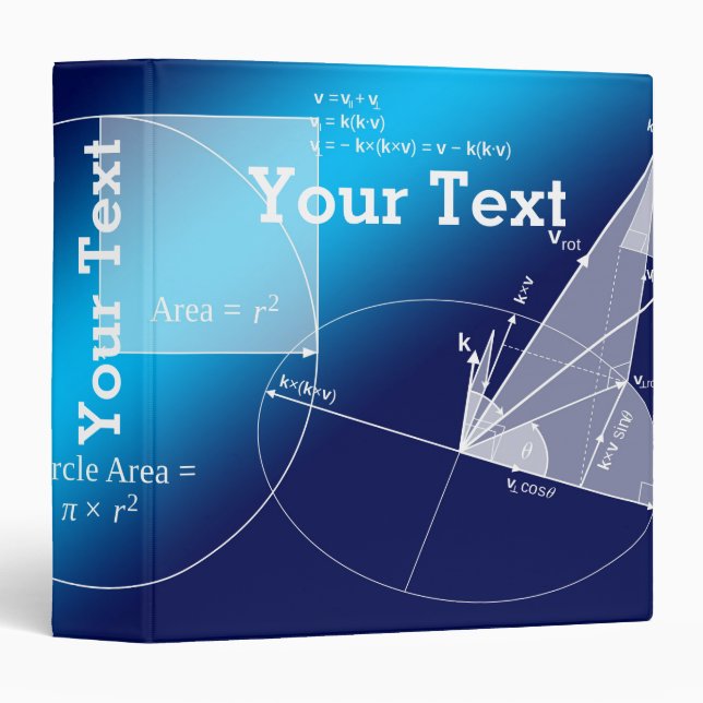 Math, Trigonometry Style Binder (Front/Spine)