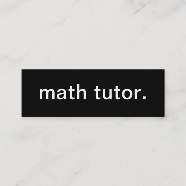 Math Tutor Business Card (Front)