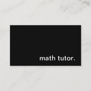 Math Tutor Business Card