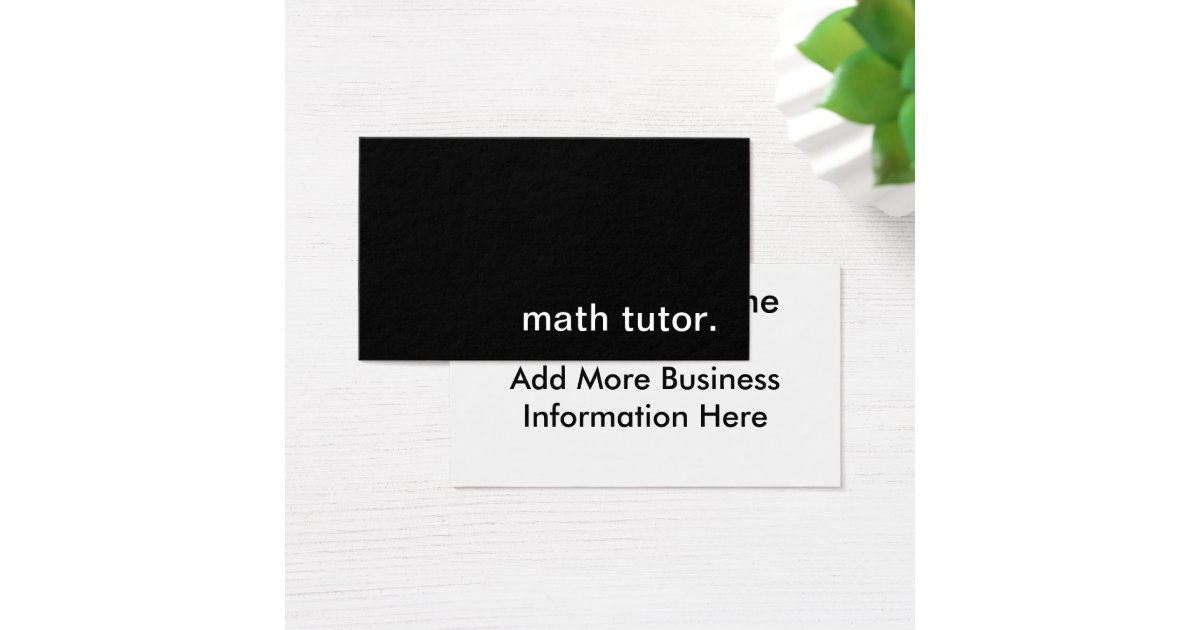 Math Tutor Business Card | Zazzle