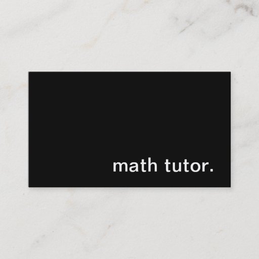 Customizable Math Tutor Business Card