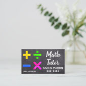 Math Tutor Business Card (Standing Front)