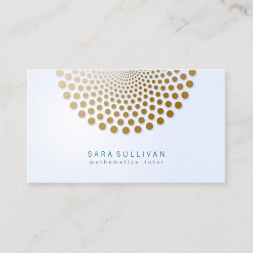 Math Tutor Business Card Circle Dots Motif