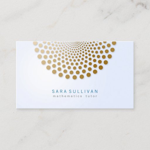 Customizable Math Tutor Business Card Circle Dots Motif