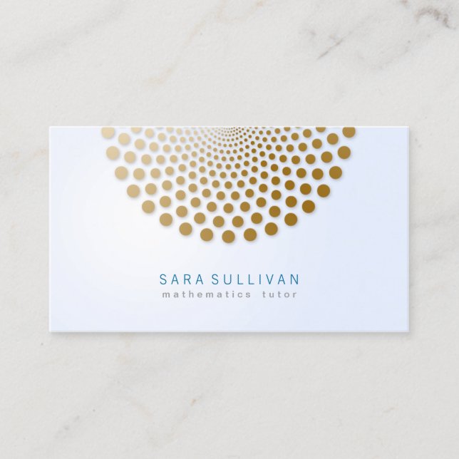 Math Tutor Business Card Circle Dots Motif (Front)