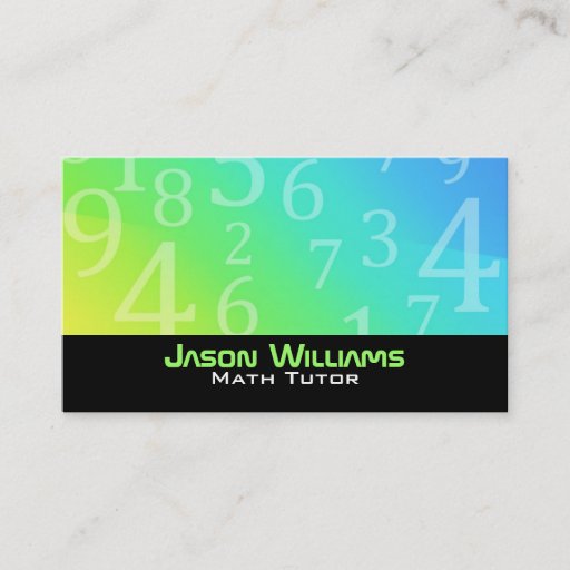 Customizable Math Tutor Business Cards