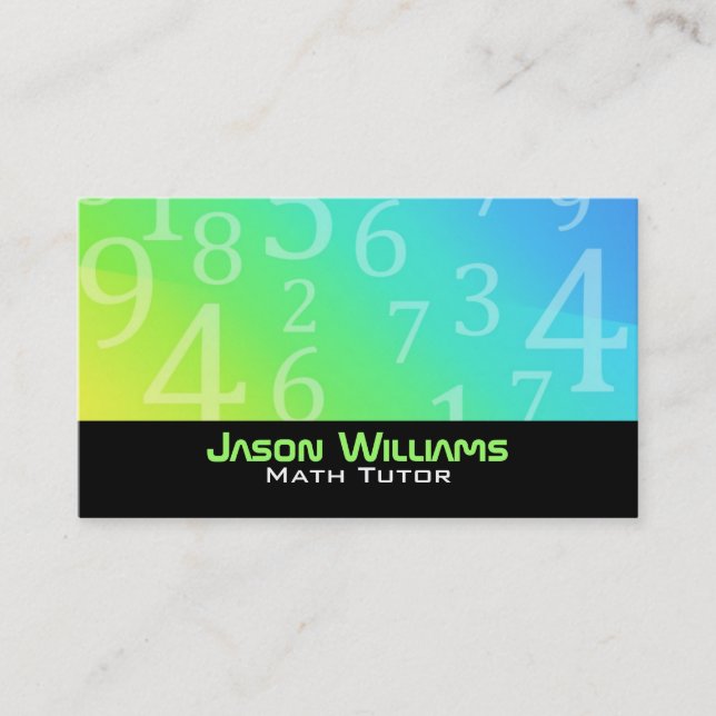 Math Tutor Business Cards (Front)
